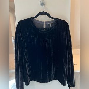 Eileen Fisher black semi crushed velvet. Size M